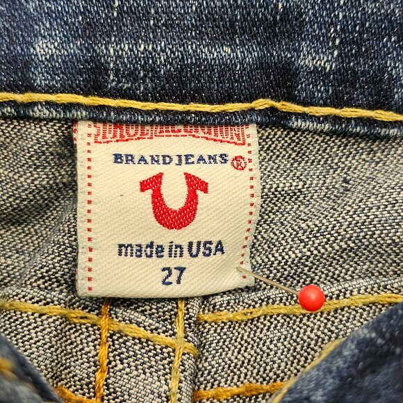 Vtg True Religion Denim Joey Low Rise Flare Jeans Twisted Seam Womens 27 A5-2 - Picture 7 of 10
